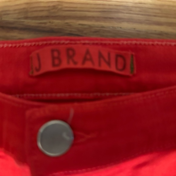Anthropologie J BRAND Skinny Jeans Red Triple Zip Zoey Lipstick - Picture 4 of 5